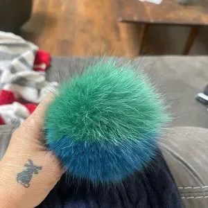 Burberry beanie hat with fuzzball on top Burberry | Accessories | Burberry Beanie Hat With Fuzzball  main image 3